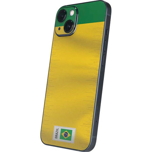 Brazil Soccer Flag iPhone 14 Plus Skin